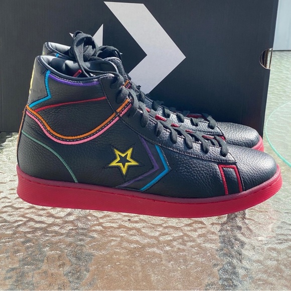 Converse All Star Pro Leather Mid Sneakers - Picture 3 of 7